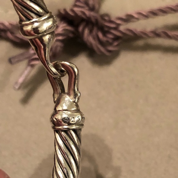 David Yurman Cable Buckle Bracelet w/ Diamonds 5mm - Picture 7 of 7